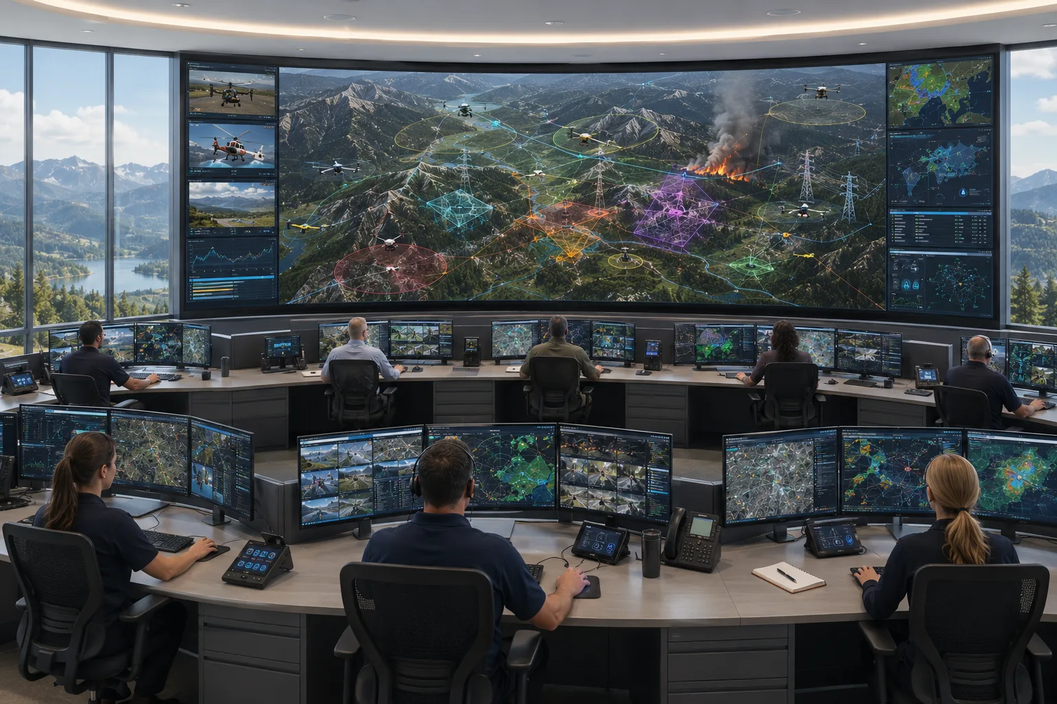 Fleet coordination center concept for ARS multi-aircraft readiness and mission monitoring.