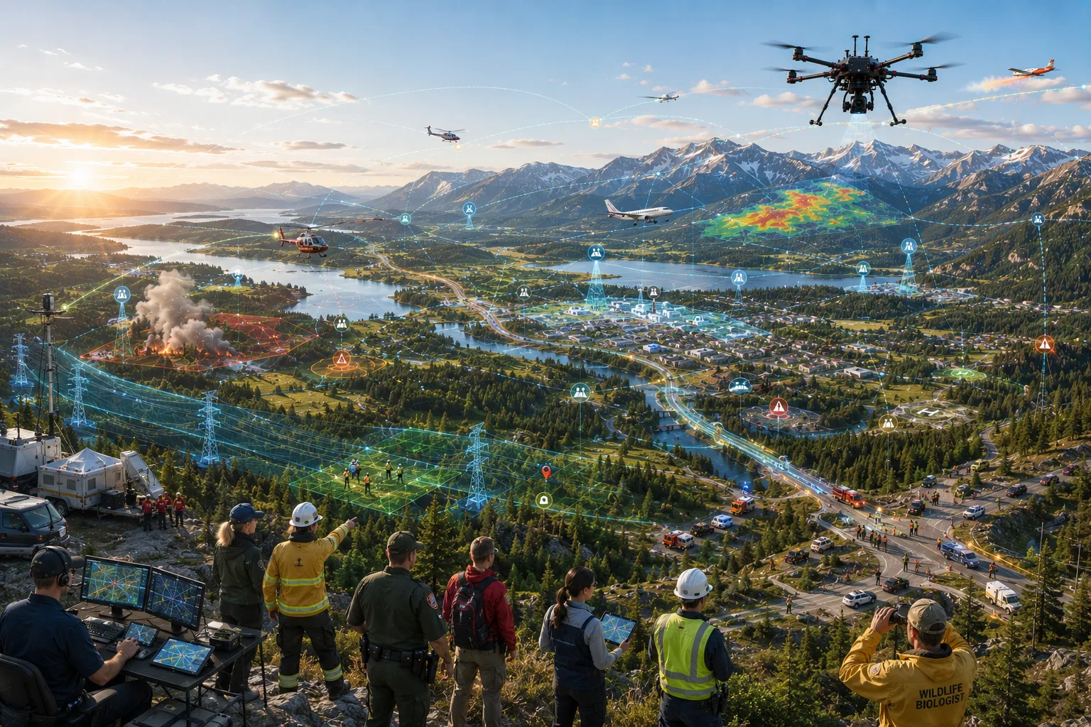 Future operations vision concept for ARS advisory public safety aviation technology.