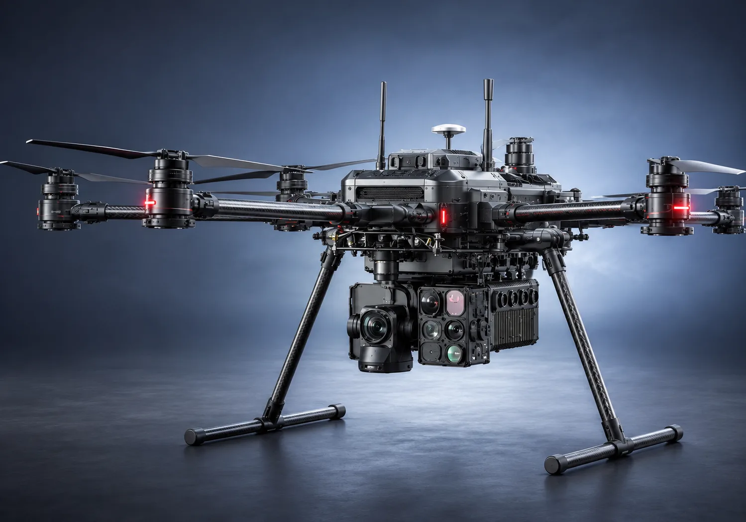 ARS Phoenix platform concept with modular public safety UAS sensor payload components.