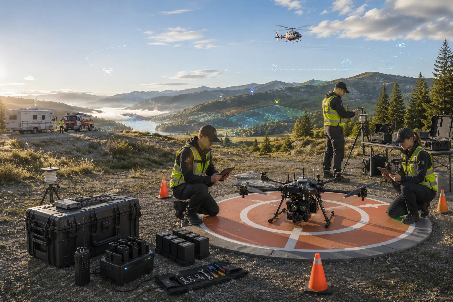 Mission-ready launch zone concept for ARS Phoenix public safety UAS operations.